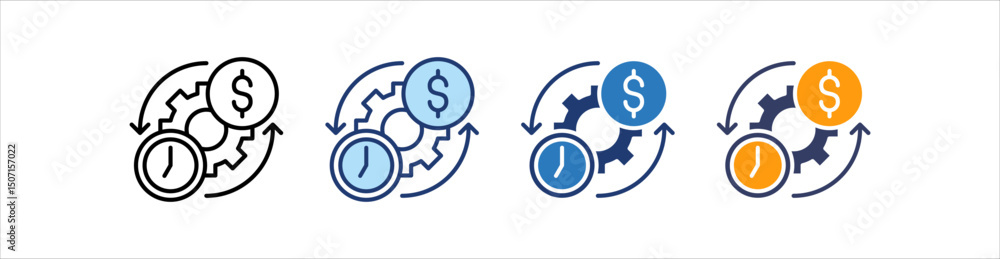 Efficiency Icon Set Multiple Style Collection Efficiency Icon Set Multiple Style Collection
