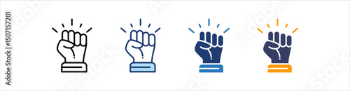 Courage Icon Set Multiple Style Collection