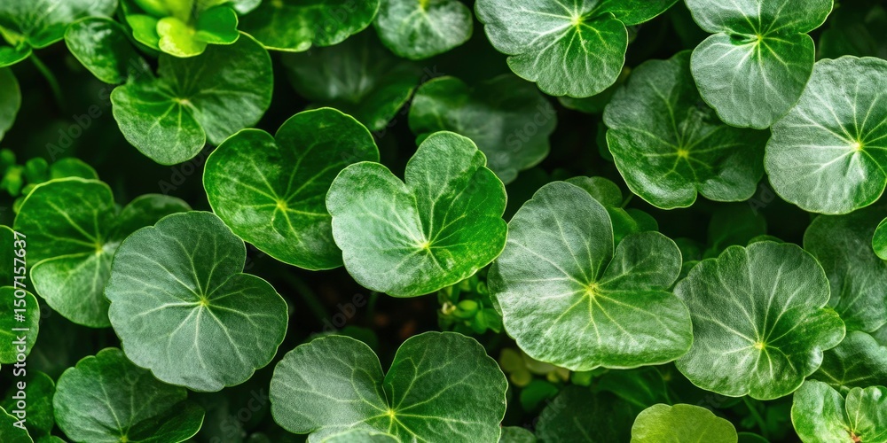 Round Green Leaf Background Round Green Leaf Background