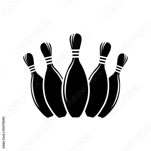 bowling pin icon vector