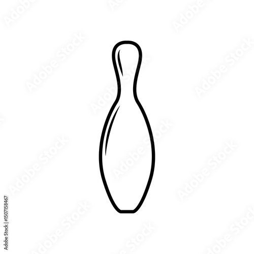 bowling pin line icon vector