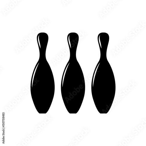 bowling pins on white background