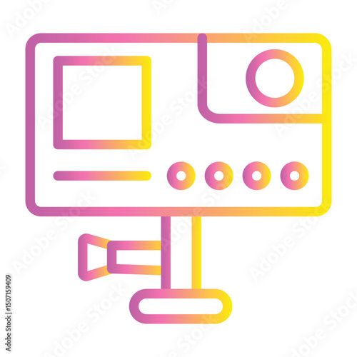 Action Camera Color gradient illustration vector icon which can easily modify or edit 
