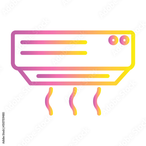 Air Conditioner Color gradient illustration vector icon which can easily modify or edit 

