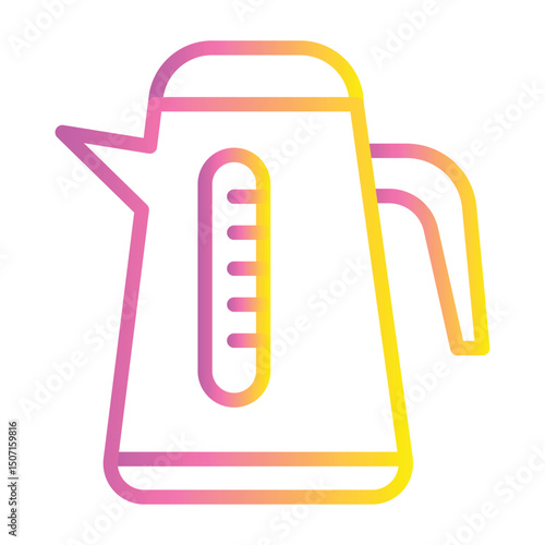 Electric Kettle Color gradient illustration vector icon which can easily modify or edit 

