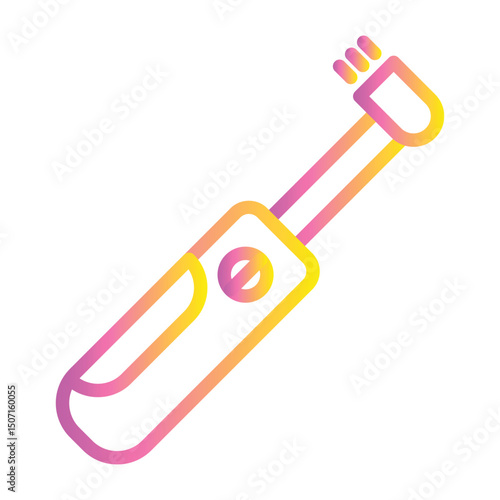 Electric Toothbrush Color gradient illustration vector icon which can easily modify or edit 

