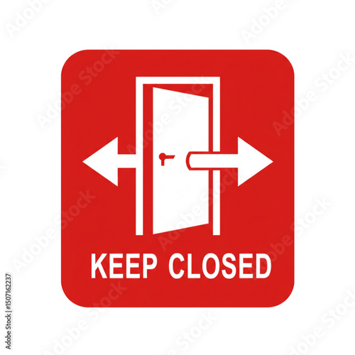 Keep fire doors closed sign.