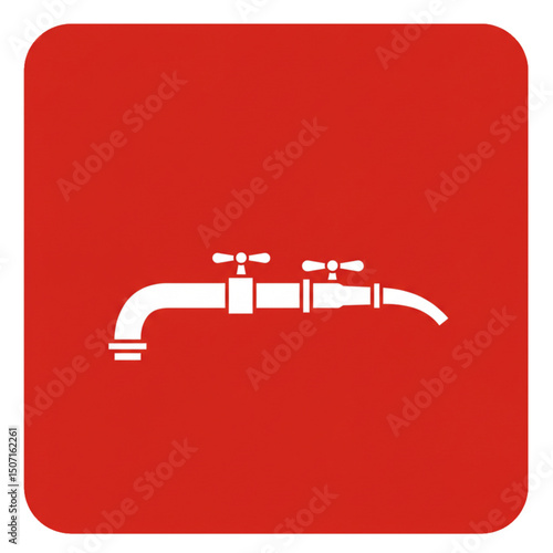 Basic fire pipeline diagram. International shore connection.