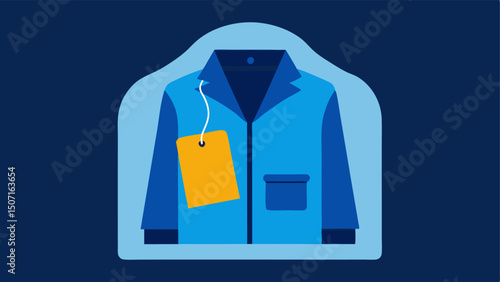 Clothing Evidence A jacket is folded neatly inside an evidence bag with a blue tag attached stating the owners details and the circumstances of the recovery.