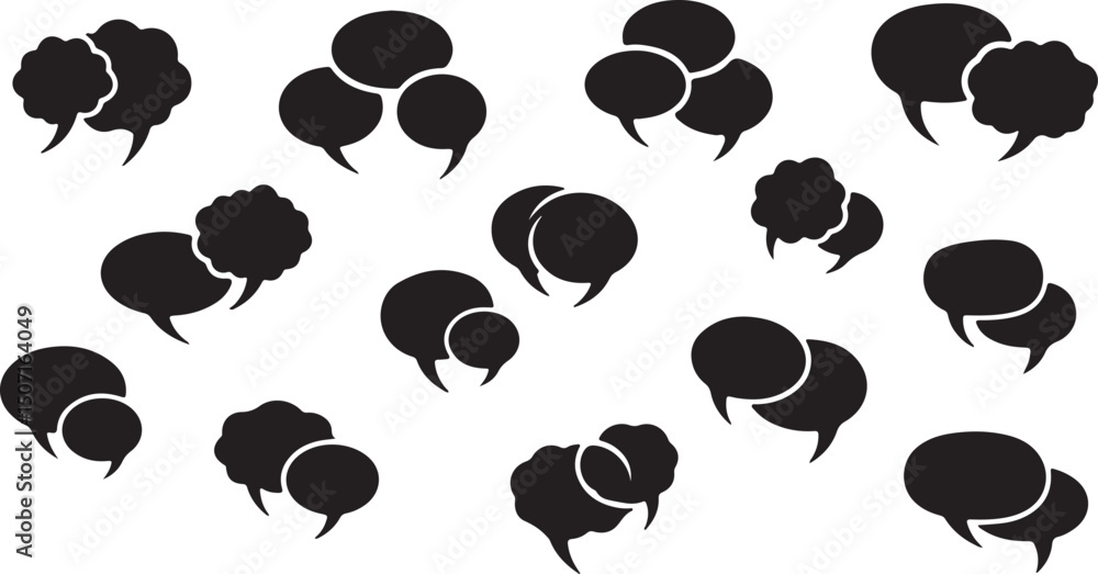 Fototapeta premium Set of chat bubble vector icons