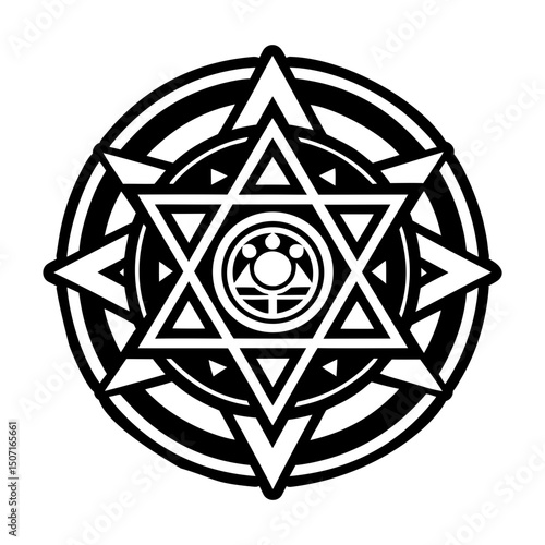 Astral stargate icon in glyph style