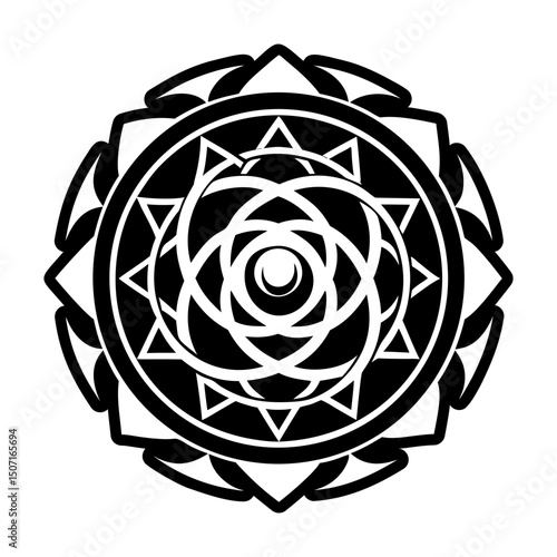 A glyph style icon of chakra