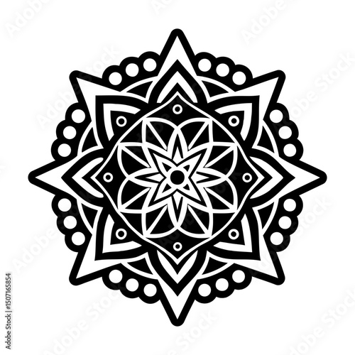 A solid style icon of dotwork