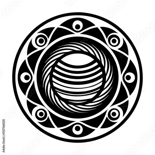 A filled style icon of jupiter