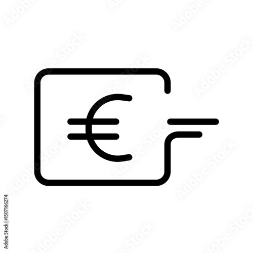 euro cash vector icon