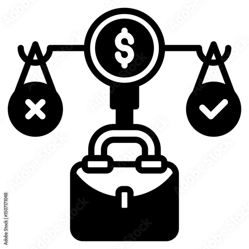 Business outline mixed icon
