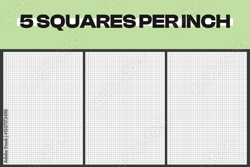 5 Squares Per Inch Grid Printable Paper Template
