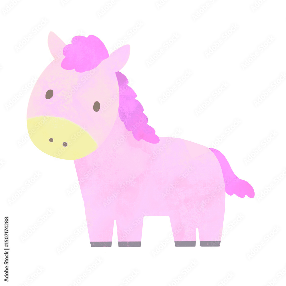 Naklejka premium 午年 かわいい馬のイラスト