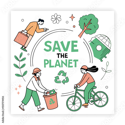 Eco and Nature Doodle Set