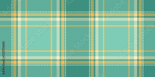 Seamless pastel teal and gold plaid pattern.  Perfect for textile design, website backgrounds, or crafting projects. This cheerful, subtly textured image evokes feelings of warmth and tranquility.