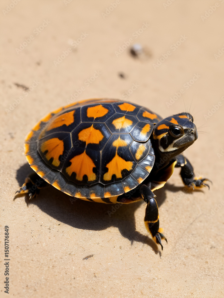 Obraz premium A Tiny Tortoiseshell Tortuga