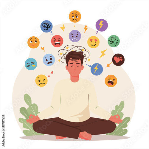 Self care personal health habits combination for wellness person concept
