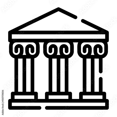 Courthouse Vector Illustration – Classic Government Building Design	