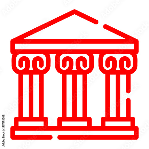 Courthouse Vector Illustration – Classic Government Building Design	