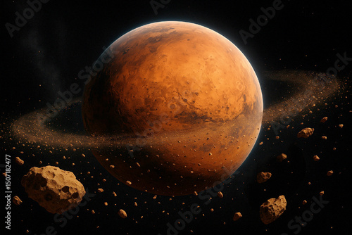 Du temps où Mars avait un anneau, il y a ~4 milliards d'années. photo