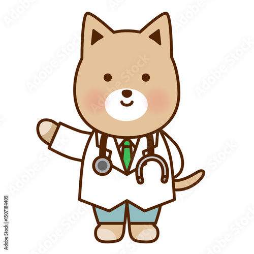 かわいい犬のお医者さんイラスト