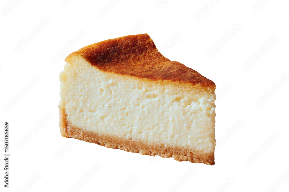 Close-up of a slice of cheesecake. Close-up of a slice of cheesecake.