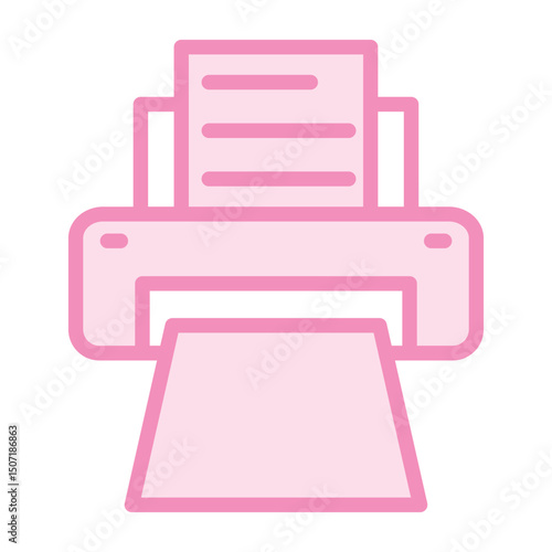 Printer duotone line icon, vector, pixel perfect, illustrator file 
