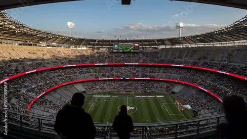 Spectacular Sports Stadium Panorama A Thrilling View of the Game's Energy