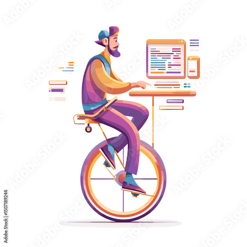 Coding Whiz on a Unicycle: Digital Nomad