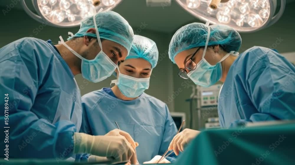 Surgical team precision focus intense surgery operating room excellence Surgical team precision focus intense surgery operating room excellence