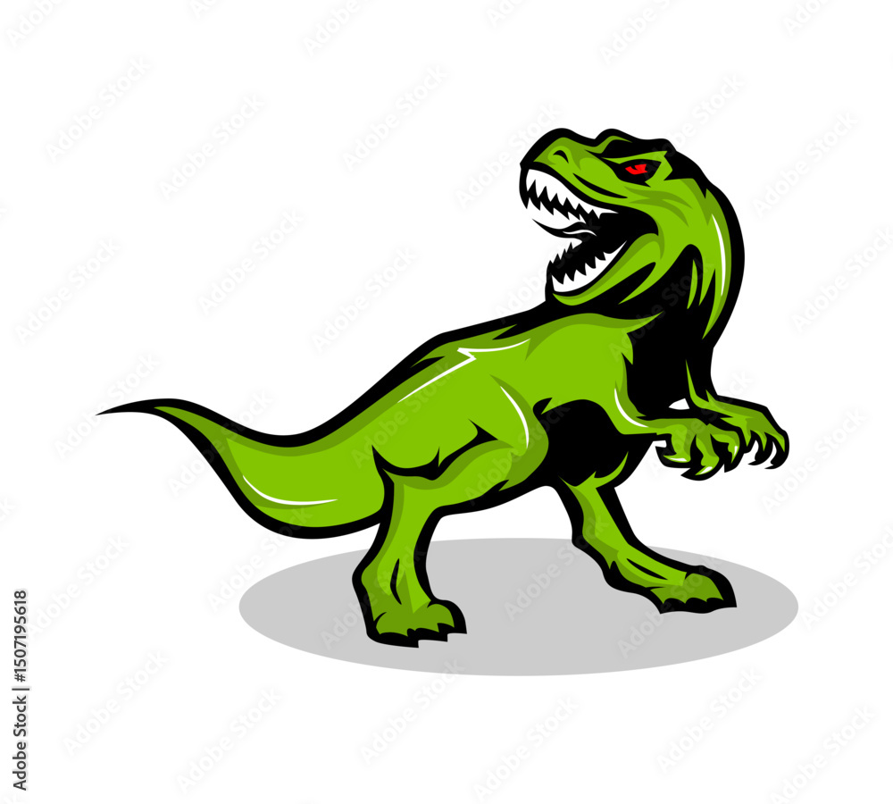 t rex angry dinosaur vector character illustration t rex angry dinosaur vector character illustration