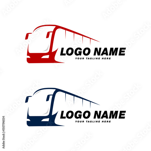 bus logo design template vector