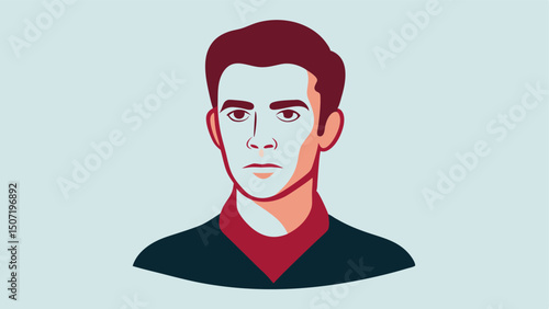 Detailed Features An illustration of the sketch artist drawing in detail emphasizing a prominent facial feature like a chin or cheekbone.