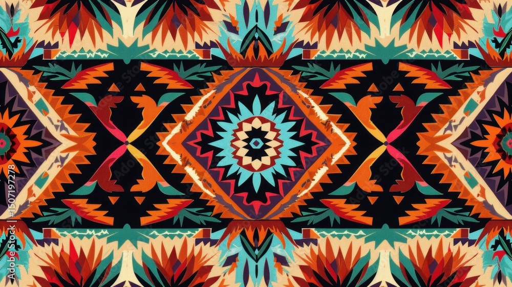 Vibrant geometric pattern with bold colors and dynamic shapes Vibrant geometric pattern with bold colors and dynamic shapes