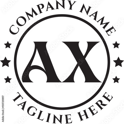 AX Circle Luxury logo AB to AZ 