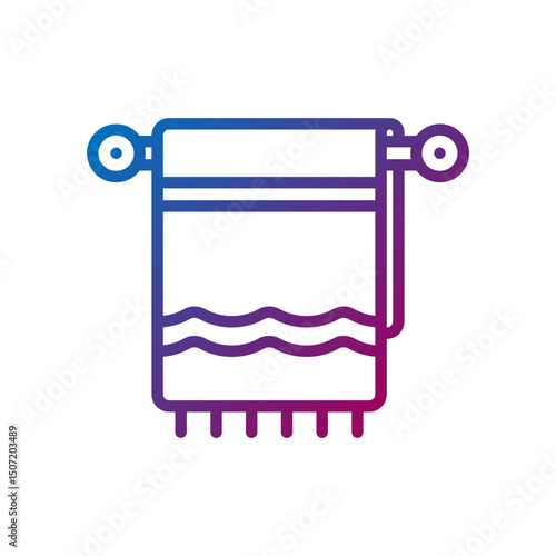 towel gradient line icon
