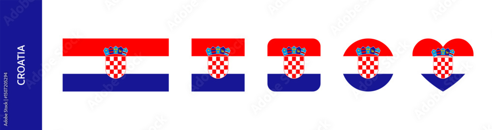 Naklejka premium Flag of Croatia