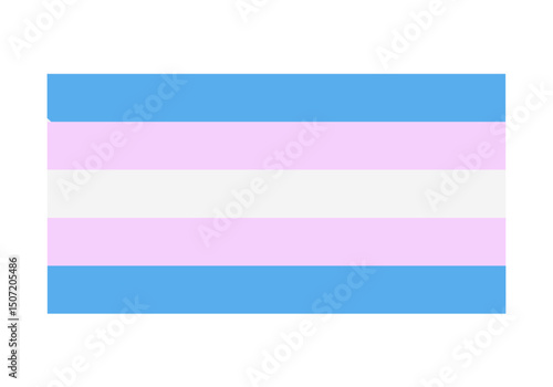 Bandera del orgullo transgénero en fondo blanco