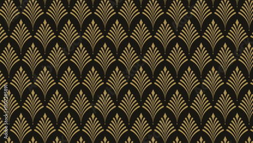 Luxury dark and gold background combine with curve pattern element. Vector abstract luxury backgrounds for poster, flyer, digital board and concept design. Gold text. Golden feather concept.