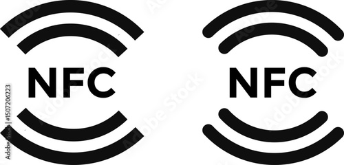 NFC icon. NFC payment with smartphone set icons. contactless NFC payment sign. Near field communication. Wireless pay. Credit card nfc payment
