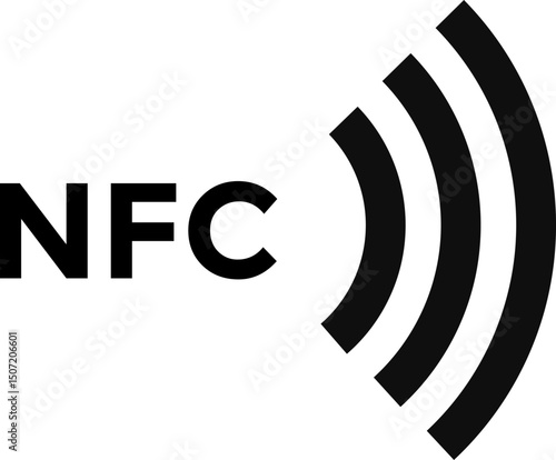 NFC icon. Mobile phone payment. wireless data transfer nfc technology sign. Nfc wireless mobile banking isolated signs. Contactless payment. Cashless card payment
