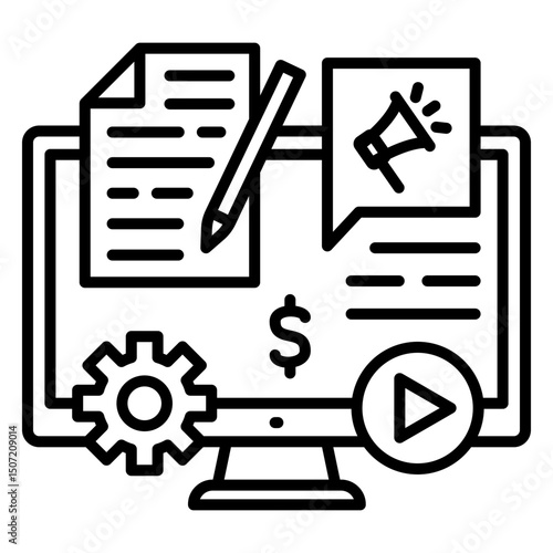 Content Marketing Strategy and Digital Media Campaign on Computer