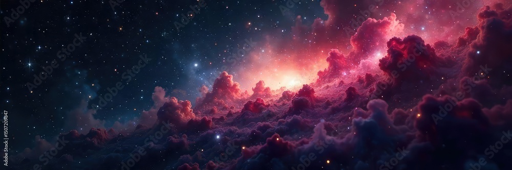 Fototapeta premium Intricate details of a dark, swirling nebula captured in slow motion against a deep black backdrop, revealing cosmic dust and gas in mesmerizing detail , interstellar, dark matter