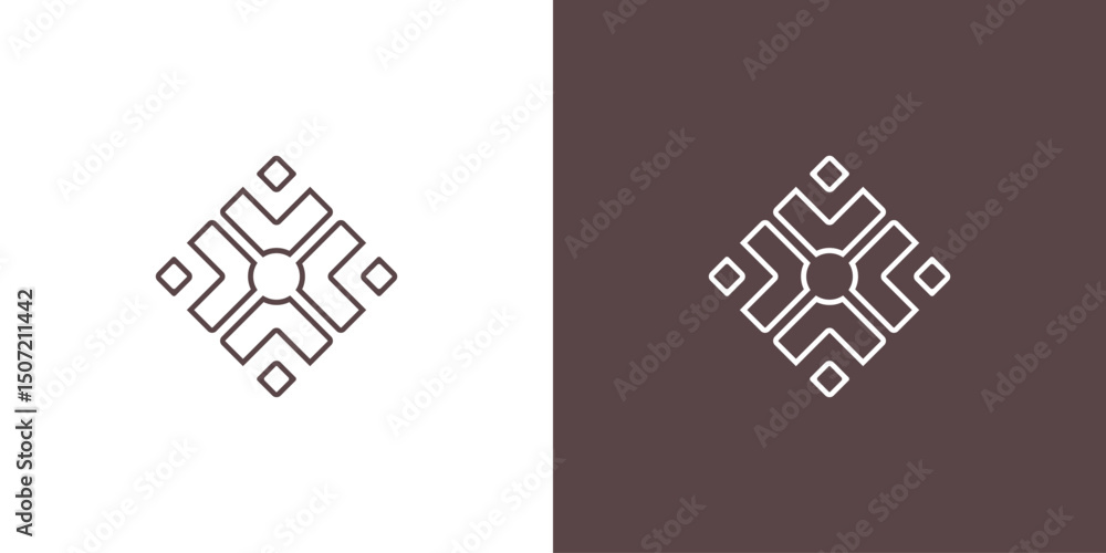 Creative ornament logo design with unique concept premium vector Creative ornament logo design with unique concept premium vector