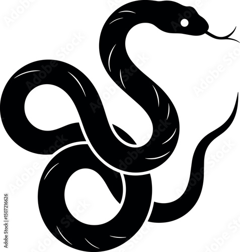 Black Snake Silhouette 